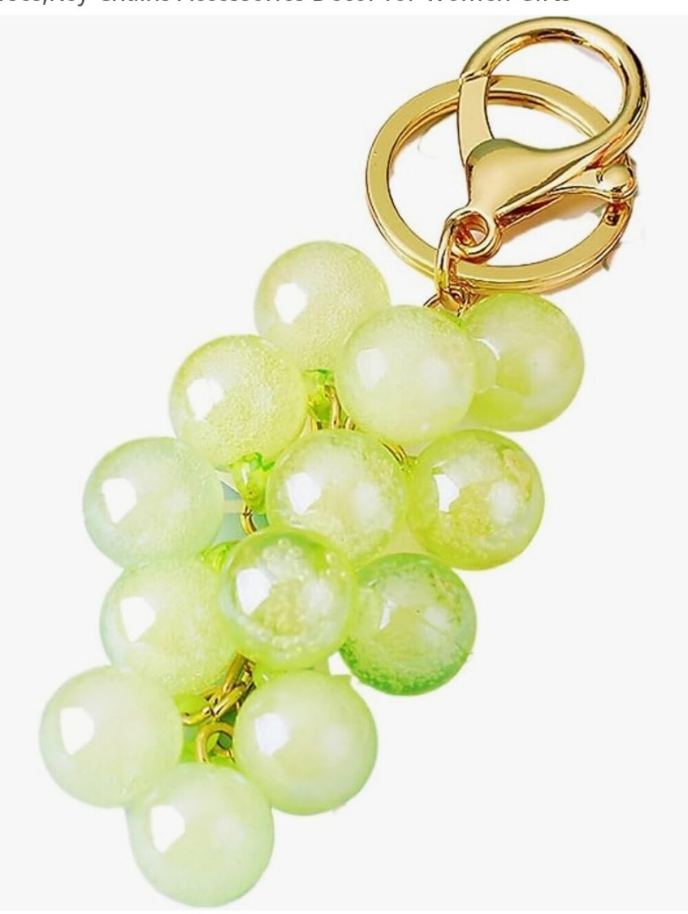 Green Iridescent Bubble Grape Keychain/Bag Charm